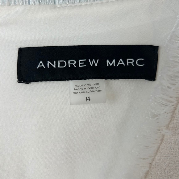 Andrew Marc Pearl Textured V Neck Sheath Dress Short Sleeve Size 14 Read - Picture 3 of 14